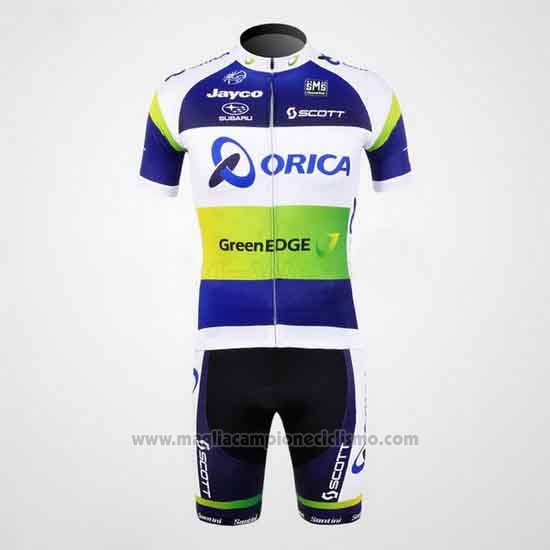 2012 Abbigliamento Ciclismo GreenEDGE Campione Oceania Manica Corta e Salopette